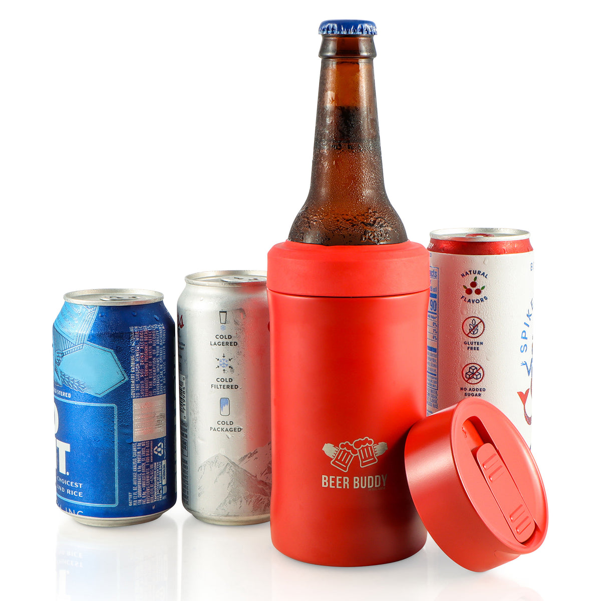 Tumbler Buddy Insulated Can Holder – Vacuum-Sealed Stainless Steel – Beer  Bottle Insulator for Cold Beverages –Thermos Beer Cooler Suited for Any  Size