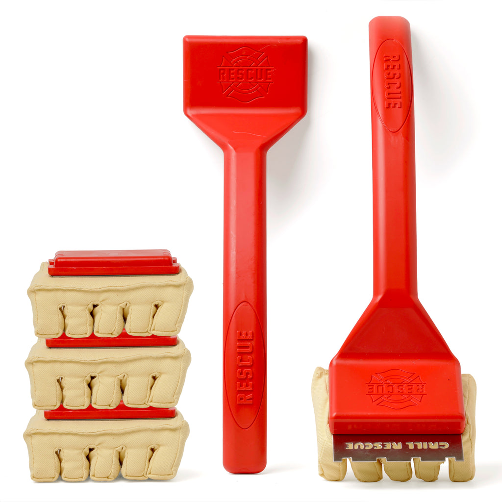 Double Up: 2 Handles + 4 Cleaning Heads (w/ Scraper)