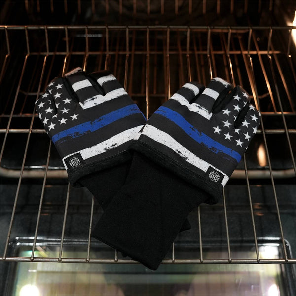 Rescue Grilling Gloves Thin Blue Line Edition