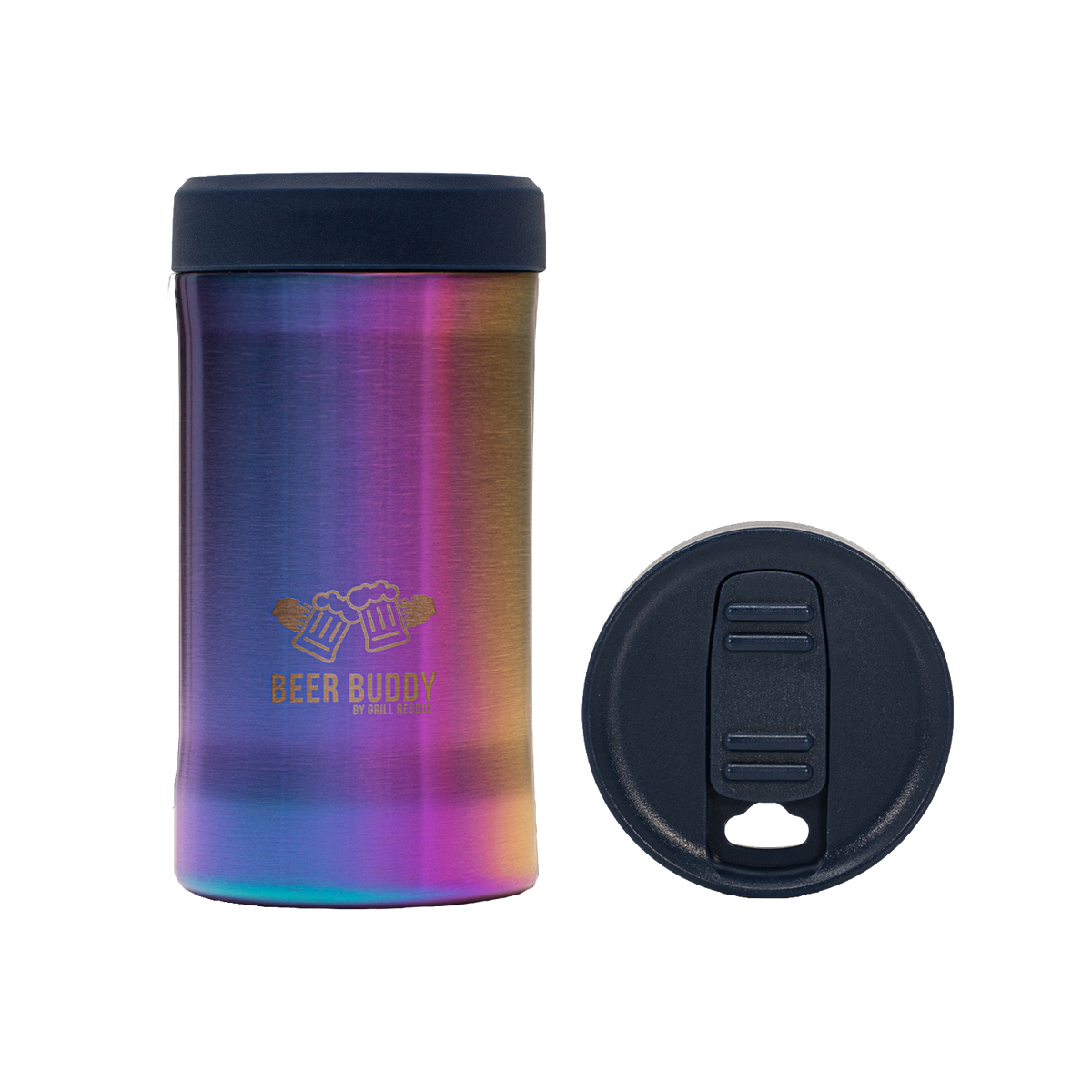 Universal Beer Buddy | Rainbow Titanium