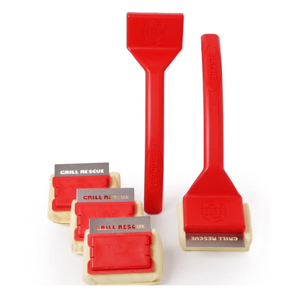 Double Up: 2 Handles + 4 Cleaning Heads (w/ Scraper)