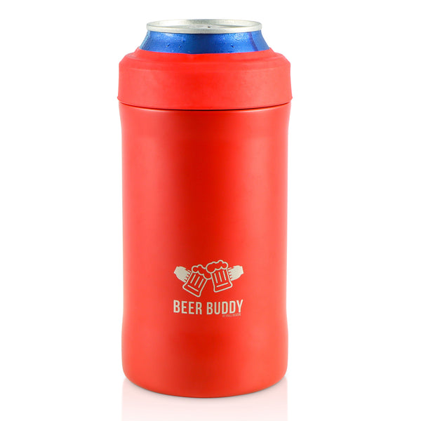 Grill Rescue Insulated Drink Buddy Can Holder – Vacuum-Sealed Stainless Steel – Beer Bottle Insulator for Cold Beverages – Thermos Cooler Suited for